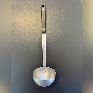 Vintage Flint Arrowhead Stainless Steel Kitchen Ladle Riveted Handle 12” 5oz